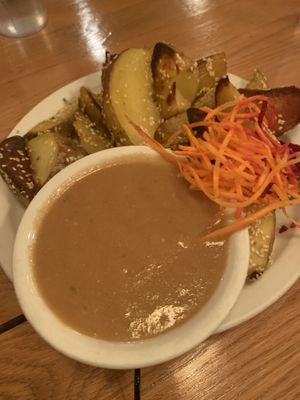 Miso gravy  at The Naam in Vancouver