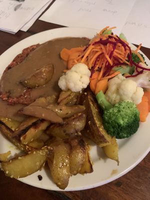 The NAAM faux Steak  at The Naam in Vancouver