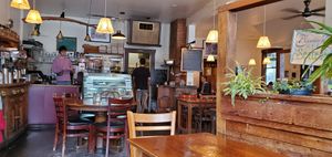 Restaurant area at The Naam in Vancouver