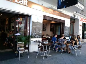 Outside at Cafe au Lait in Berlin