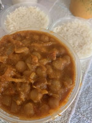 chana masala  at Małe Indie in Lublin