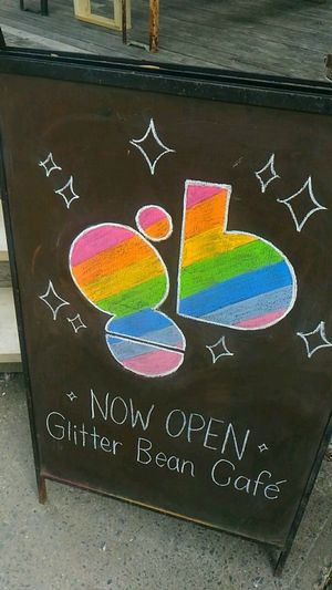 Sign at Glitter Bean in Halifax