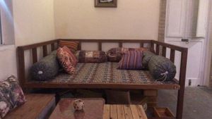 A cozy place to sit, relax, eat, drink and smoke. at Pasárgada in Salvador