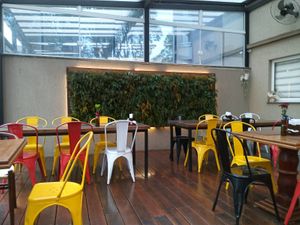 Seating area at Domo Cafe Bistro in Curitiba