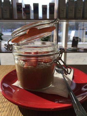 Avocado-banana pudding at Urban Coffee in Bratislava