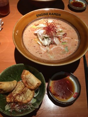 Zesty vegan and gyozas - sooooo good!   at Kyoto Engine Ramen in Kyoto