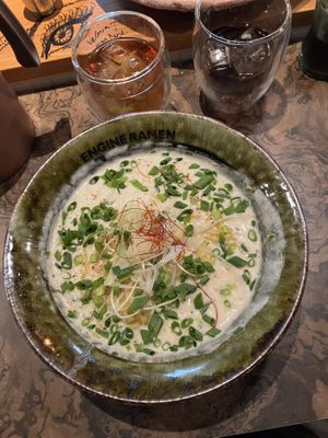 spicy zesty vegan ramen  at Kyoto Engine Ramen in Kyoto