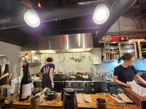 Sit on the bar at Kyoto Engine Ramen in Kyoto