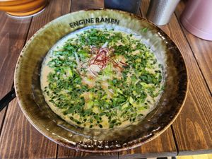 Stunning vegan, zesty ramen. at Kyoto Engine Ramen in Kyoto