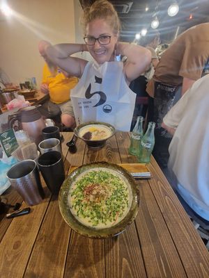 Free tea and this beautiful peace of paper for my clothing ☺️ at Kyoto Engine Ramen in Kyoto