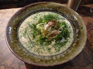 Zesty ramen 1400 yen at Kyoto Engine Ramen in Kyoto