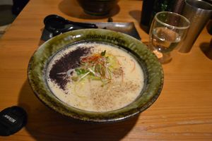 The less spicy of the two vegan ramen options. Delicious! at Kyoto Engine Ramen in Kyoto