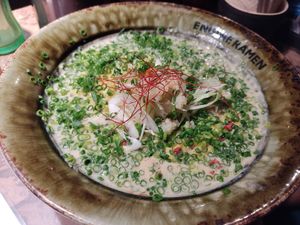 Vegan zesty ramen at Kyoto Engine Ramen in Kyoto