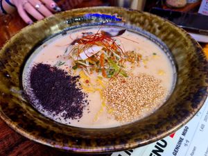 Vegan, very creamy and rich and so good! at Kyoto Engine Ramen in Kyoto