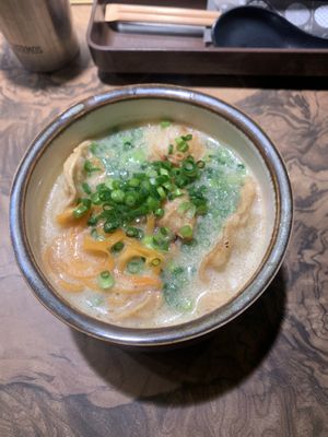 dumpling soup  at Kyoto Engine Ramen in Kyoto