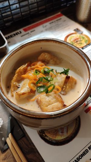 Sopita con dumplings (mejor que el ramen) at Kyoto Engine Ramen in Kyoto