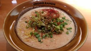 Amazing "zesty vegan ramen" at Kyoto Engine Ramen in Kyoto