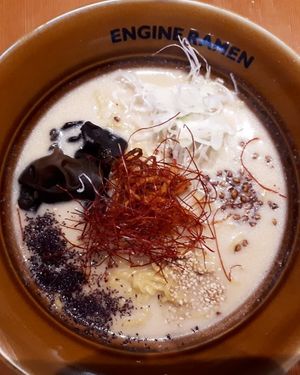1st vegan ramen that actually feels like ramen! at Kyoto Engine Ramen in Kyoto