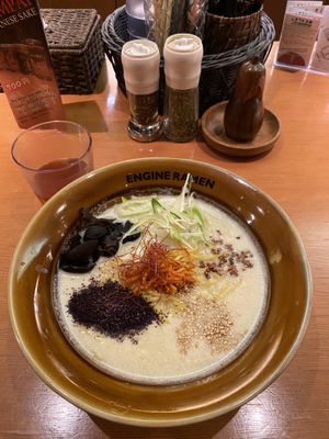 Vegan ramen sesame  at Kyoto Engine Ramen in Kyoto