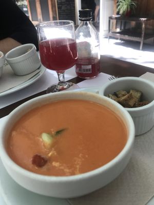 Gazpacho at L'Hortet in Barcelona