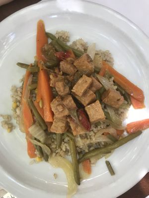 Tofu rice at L'Hortet in Barcelona