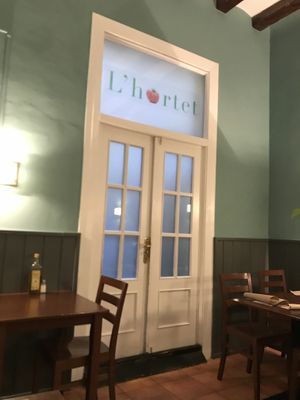 Inside at L'Hortet in Barcelona