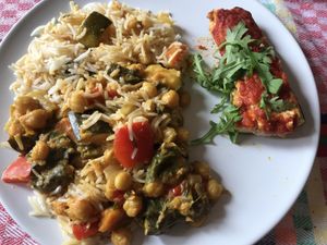 Curry and rice  at L'Hortet in Barcelona