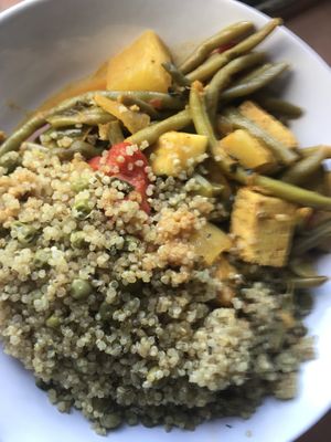 Quinoa curry at L'Hortet in Barcelona