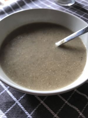 Mushrooms cream at L'Hortet in Barcelona