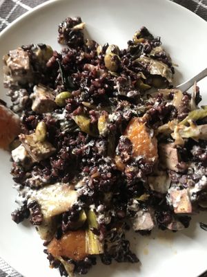 Black rice at L'Hortet in Barcelona