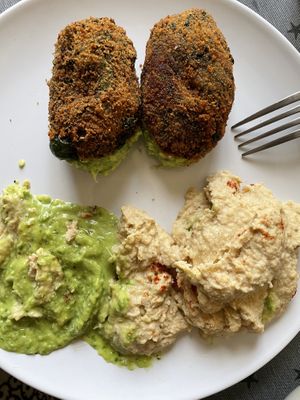 Spinach cheese croquets  at L'Hortet in Barcelona