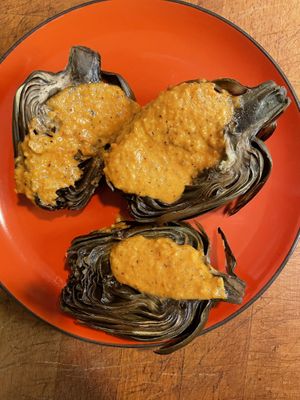 Artichokes  at L'Hortet in Barcelona