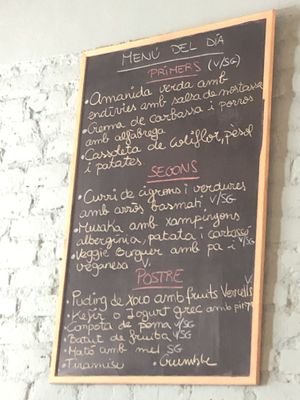 Menú del dia  at L'Hortet in Barcelona