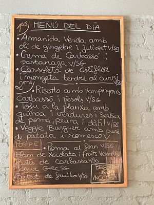 Menu van vandaag  at L'Hortet in Barcelona