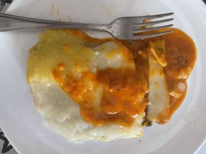 Vegan lasagna  at L'Hortet in Barcelona