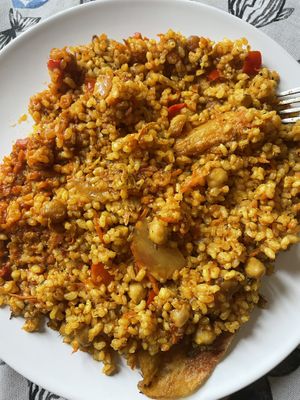 Arros al forn  at L'Hortet in Barcelona