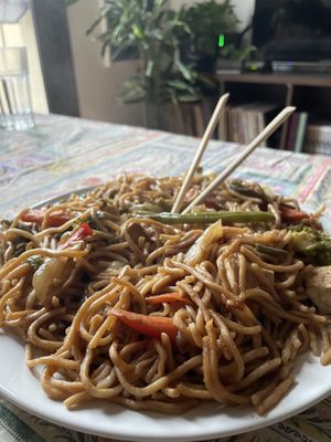 Udon teriyaki  at L'Hortet in Barcelona