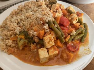 Curry tenpeh  at L'Hortet in Barcelona