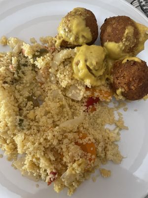 Vegan balls  at L'Hortet in Barcelona