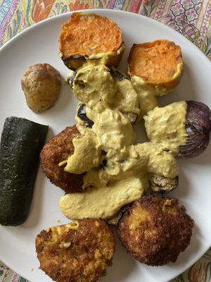 Cereal croquetes  at L'Hortet in Barcelona