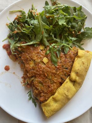 Tofu empanada  at L'Hortet in Barcelona