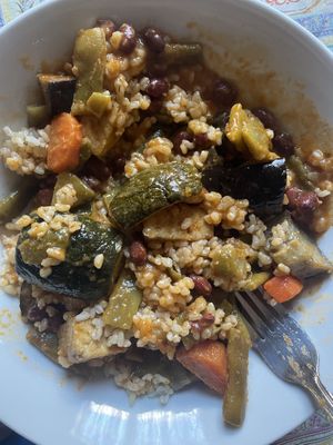 Curry rice  at L'Hortet in Barcelona