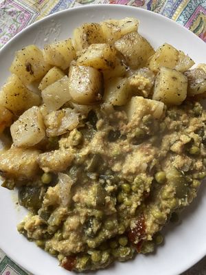 Estofat de carbasso i pesols #Veganuary at L'Hortet in Barcelona