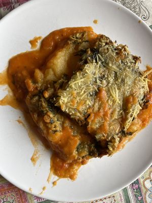 Potato cake  at L'Hortet in Barcelona