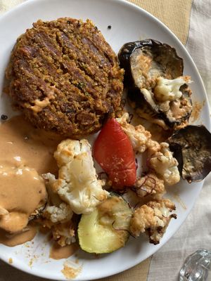 Veggie burger  at L'Hortet in Barcelona