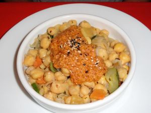 Chickpea salad at L'Hortet in Barcelona