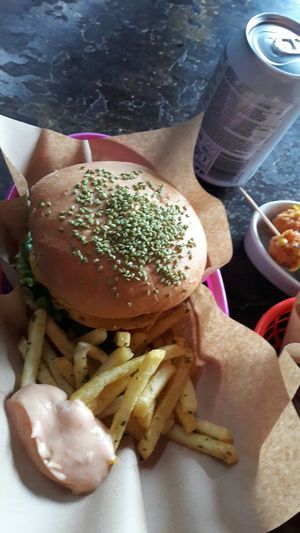 Burgers 2018 Aug at Veganaes in Reykjavik