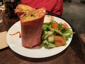 Beetroot wrap at Veganaes in Reykjavik
