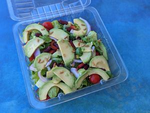 Avocado salad at Mestna Kavarna in Piran
