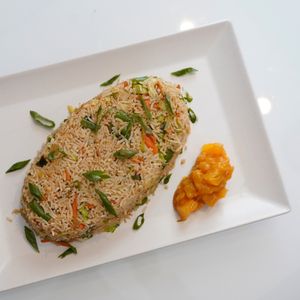 Fried rice with vegetables at Sri Lankan Curry Bowl in Zagreb